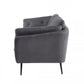 84" Gray Sofa With Black Legs