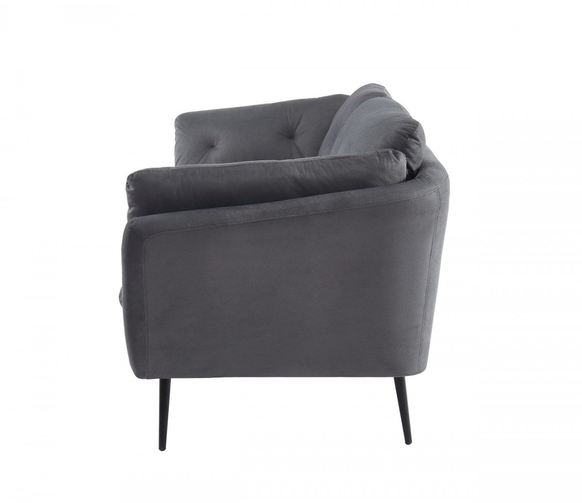 84" Gray Sofa With Black Legs