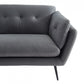 84" Gray Sofa With Black Legs