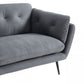 84" Gray Sofa With Black Legs