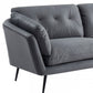 84" Gray Sofa With Black Legs