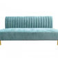 71" Light Gray Velvet Sofa With Gold Legs