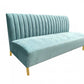 71" Light Gray Velvet Sofa With Gold Legs