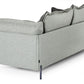 87" Dark Gray Polyester Blend Sofa With Silver Legs