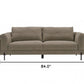 84" Beige Sofa With Black Legs