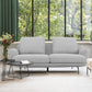 89" Light Gray Sofa With Black Legs