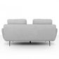 89" Light Gray Sofa With Black Legs