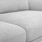 89" Light Gray Sofa With Black Legs