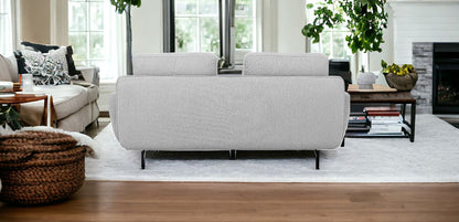 89" Light Gray Sofa With Black Legs