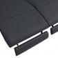 65" Gray And Black Italian Leather Power Reclining Loveseat