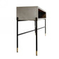 45" Gray and Black Concrete and Iron Console Table