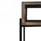 45" Gray and Black Concrete and Iron Console Table