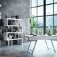 63" White Modern High Gloss Rectangular Writing Desk