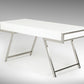 63" White Modern High Gloss Rectangular Writing Desk