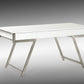 63" White Modern High Gloss Rectangular Writing Desk