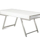 63" White Modern High Gloss Rectangular Writing Desk