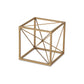 6" Gold Metal Cube Sculpture