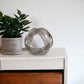 7" Gray Metal Decorative Orb