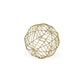 7" Gold Metal Decorative Orb