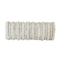47" Cream Textural Boho Stripe Black Leg Upholstered Bench