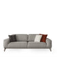 90" Linen Linen Sleeper Sofa And Toss Pillows With Silver Legs