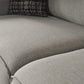 90" Linen Linen Sleeper Sofa And Toss Pillows With Silver Legs