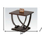 23" Black and Brown End Table