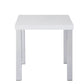 22" Chrome And White High Gloss Square End Table