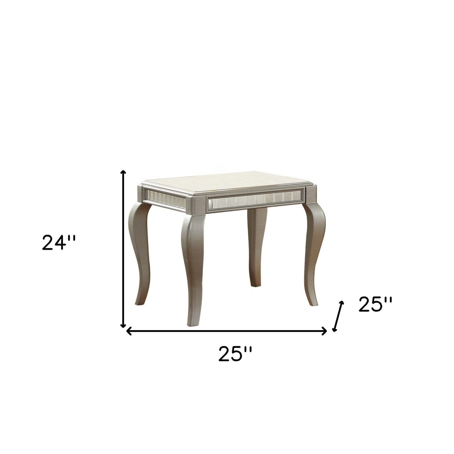 24" Champagne Square End Table