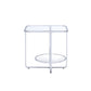 24" Chrome And Clear Glass Rectangular End Table