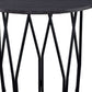 22" Black And Espresso Manufactured Wood And Metal Round End Table