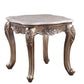 24" Champagne And Marble Polyresin Rectangular End Table