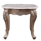 24" Champagne And Marble Polyresin Rectangular End Table