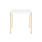 24" Gold And White Manufactured Wood Square End Table