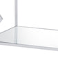 43" Chrome And Clear Glass Rectangular Coffee Table With Shelf