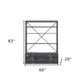 83" Gray Four Tier Cargo Style Bookcase with Cabinets and Ladder