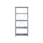 54" Gray and Silver Metal Four Tier Etagere Bookcase