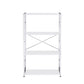 42" White Metal Four Tier Etagere Bookcase