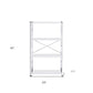 42" White Metal Four Tier Etagere Bookcase