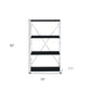 42" Black and Silver Metal Four Tier Etagere Bookcase