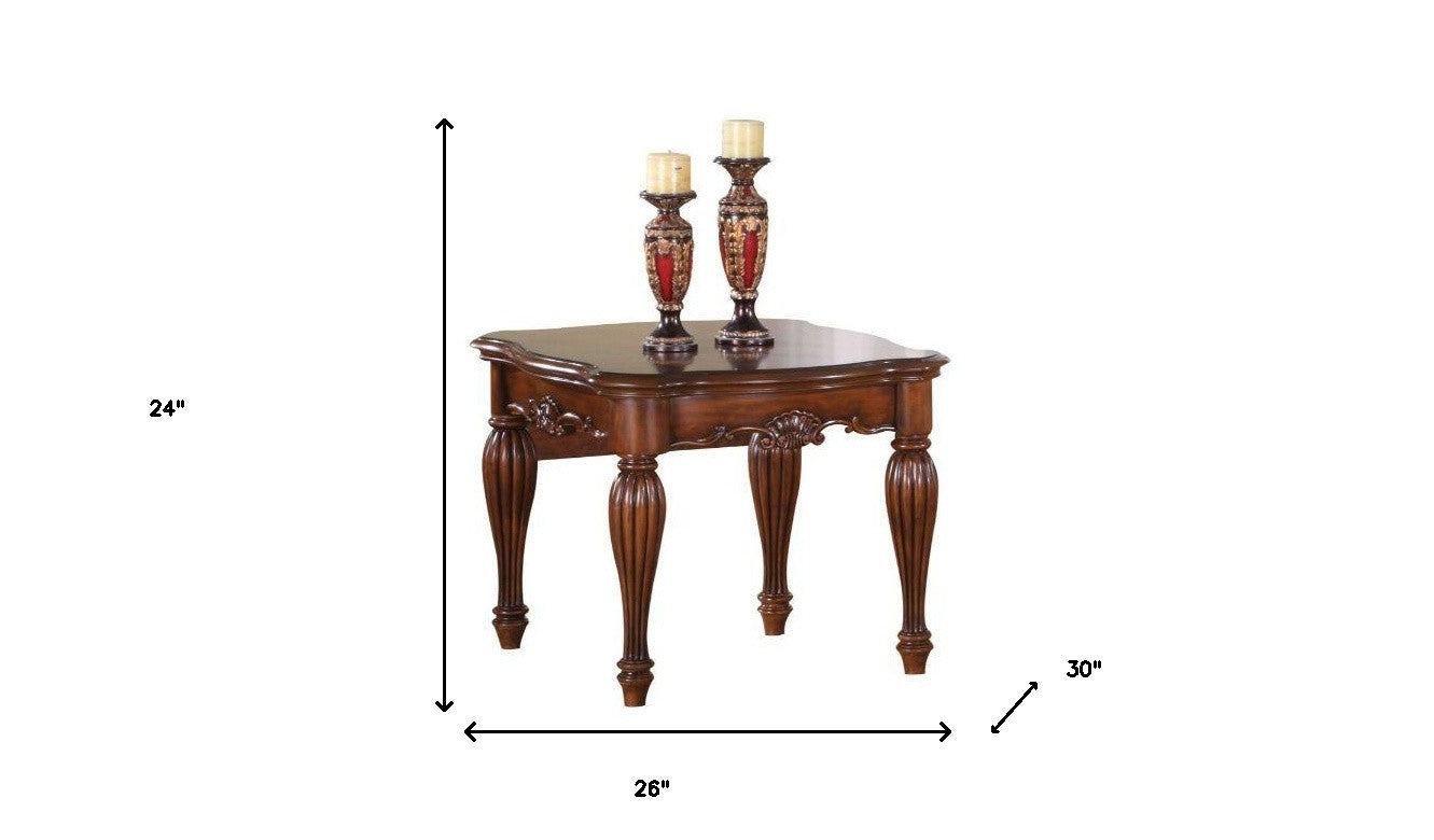 24" Cherry Manufactured Wood Rectangular End Table