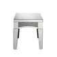 24" Silver Mirrored Square Mirrored End Table