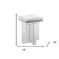 24" Clear Mirrored Square Mirrored End Table