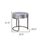 21" Aluminum And Manufactured Wood Round End Table With Drawer