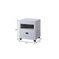 24" Dove Gray Square End Table With Drawer And Shelf