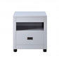 24" Dove Gray Square End Table With Drawer And Shelf