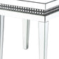 24" Clear And Silver Mirrored Square Mirrored End Table