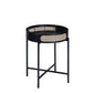 24" Black Melamine Veneer And Manufactured Wood Round End Table