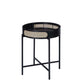 24" Black Melamine Veneer And Manufactured Wood Round End Table