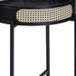 24" Black Melamine Veneer And Manufactured Wood Round End Table